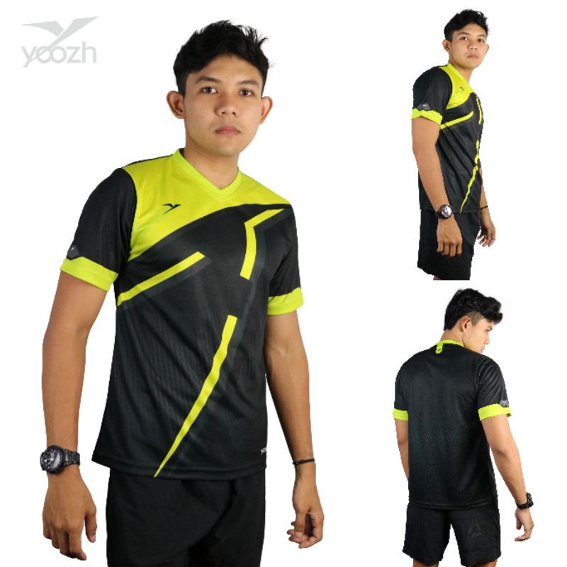 Baju badminton Yoozh VENOM YELLOW jersey badminton kaos badminton original