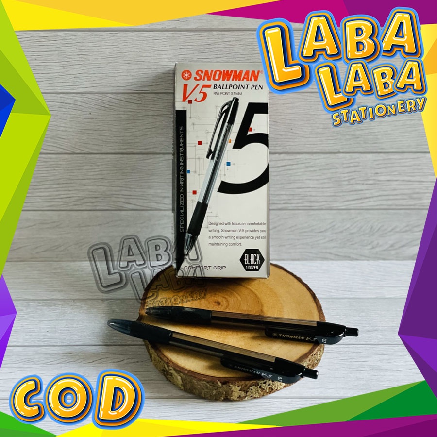 

LabalabaStationery Pulpen / Pen SNOWMAN V5 (Lusin)