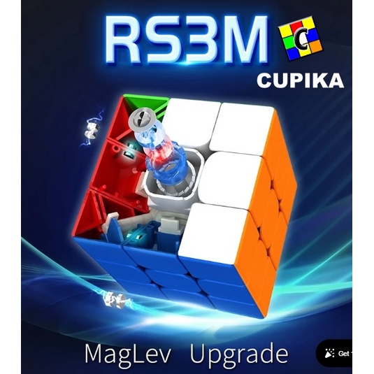 Rubik 3x3 MoYu RS3M MAGLEV 2021 3x3 RS3 M Magnetic 3x3x3 Stickerless ORIGINAL READY STOK