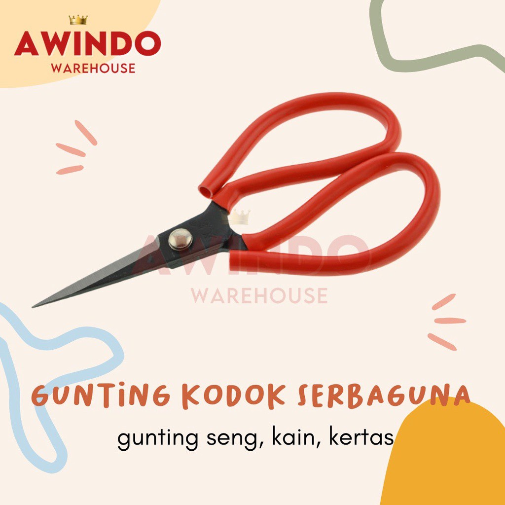 GUNTING KODOK - Gunting Potong Seng Kertas / Gunting Bahan Kain Jahit Tailor