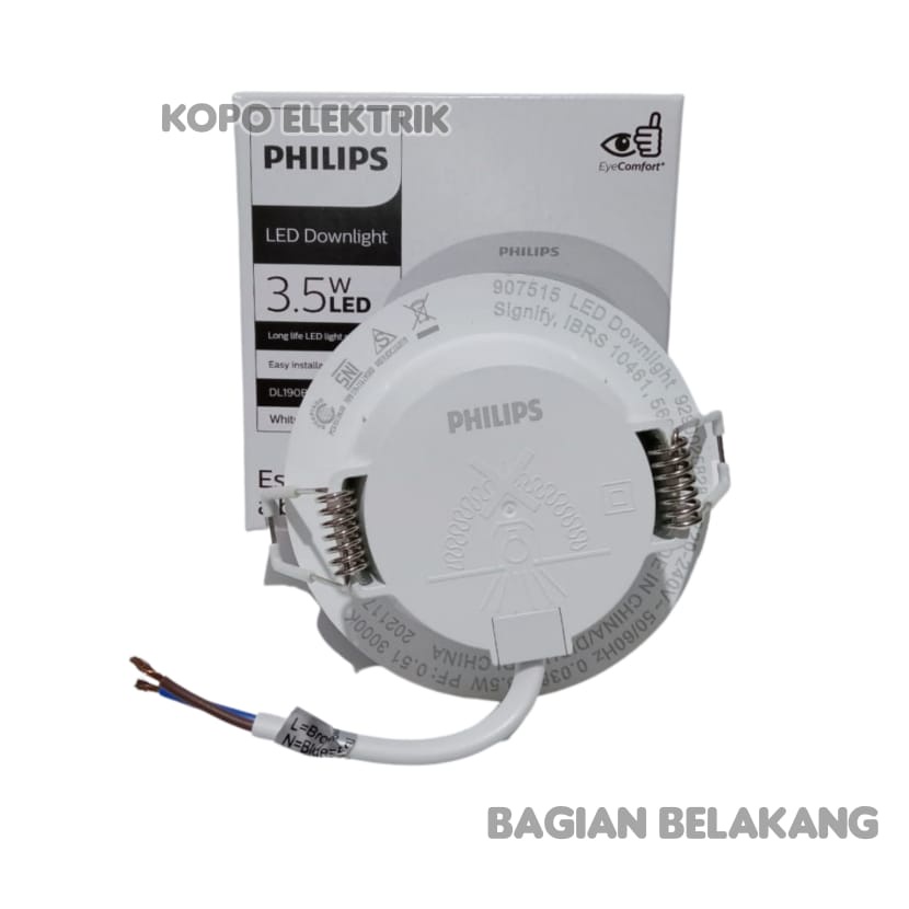 Lampu Led Downlight Philips 3.5w Bulat Eridani 3.5 Watt / 3 Watt