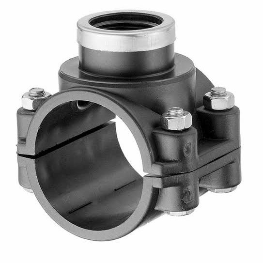 Klem Sadle HDPE 63mm x 1" Inch / Clamp Saddle HDPE / Klem Sadel