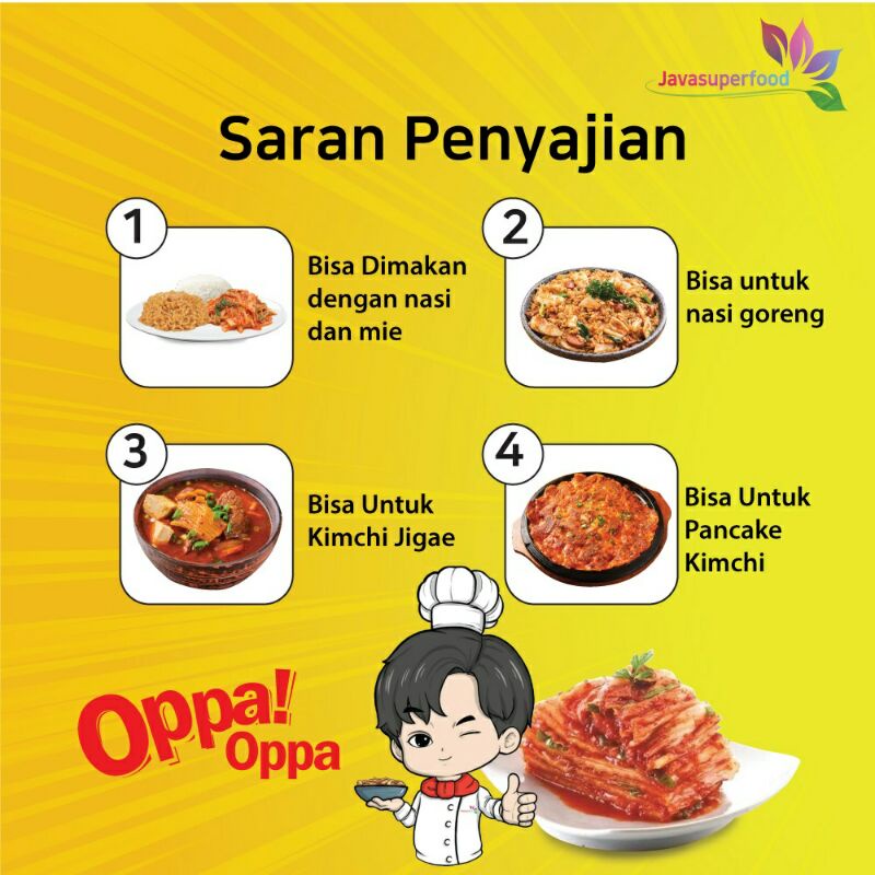 OPPA KIMCHI Sawi Fresh 200g Halal | Kimchi Korea