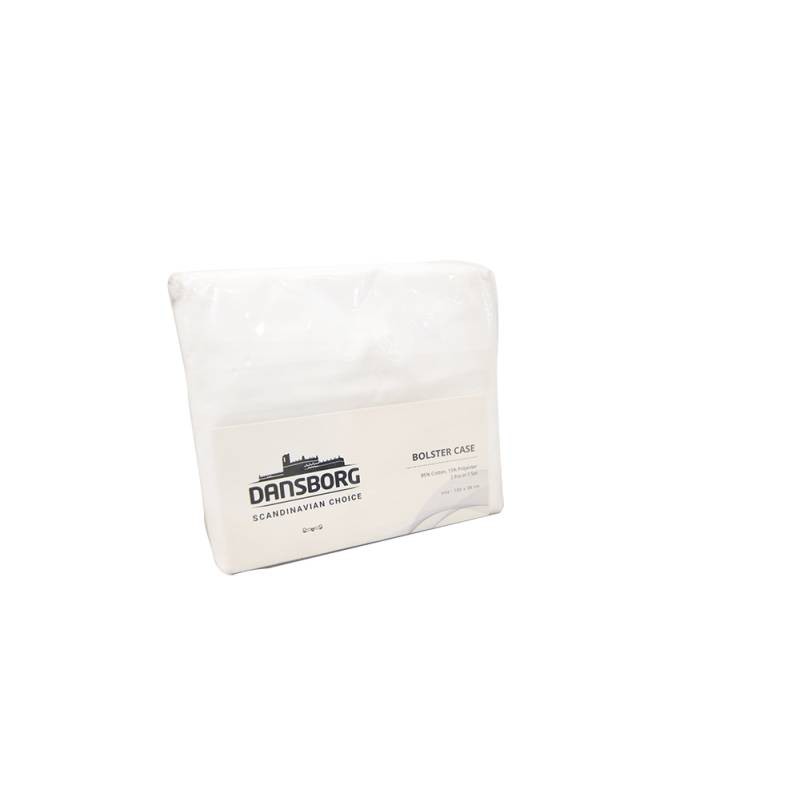 

JYSK Sarung Guling Bolster Case DB 2pcs 1set Cotton 100X38CM White