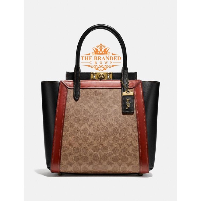 Bag Canvas - Tas Coach 78487 Troupe Tote In Signature Canvas