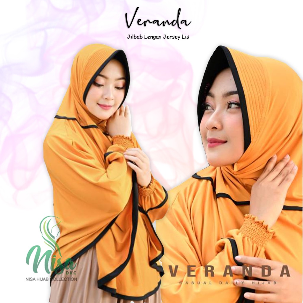 Jilbab Lengan Hijab Tangan Veranda List Jersey