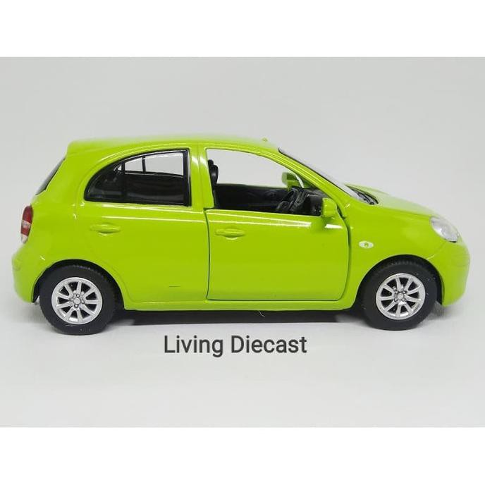 Buruan Serbu] Diecast / Miniatur Mobil Nissan March - Color Green