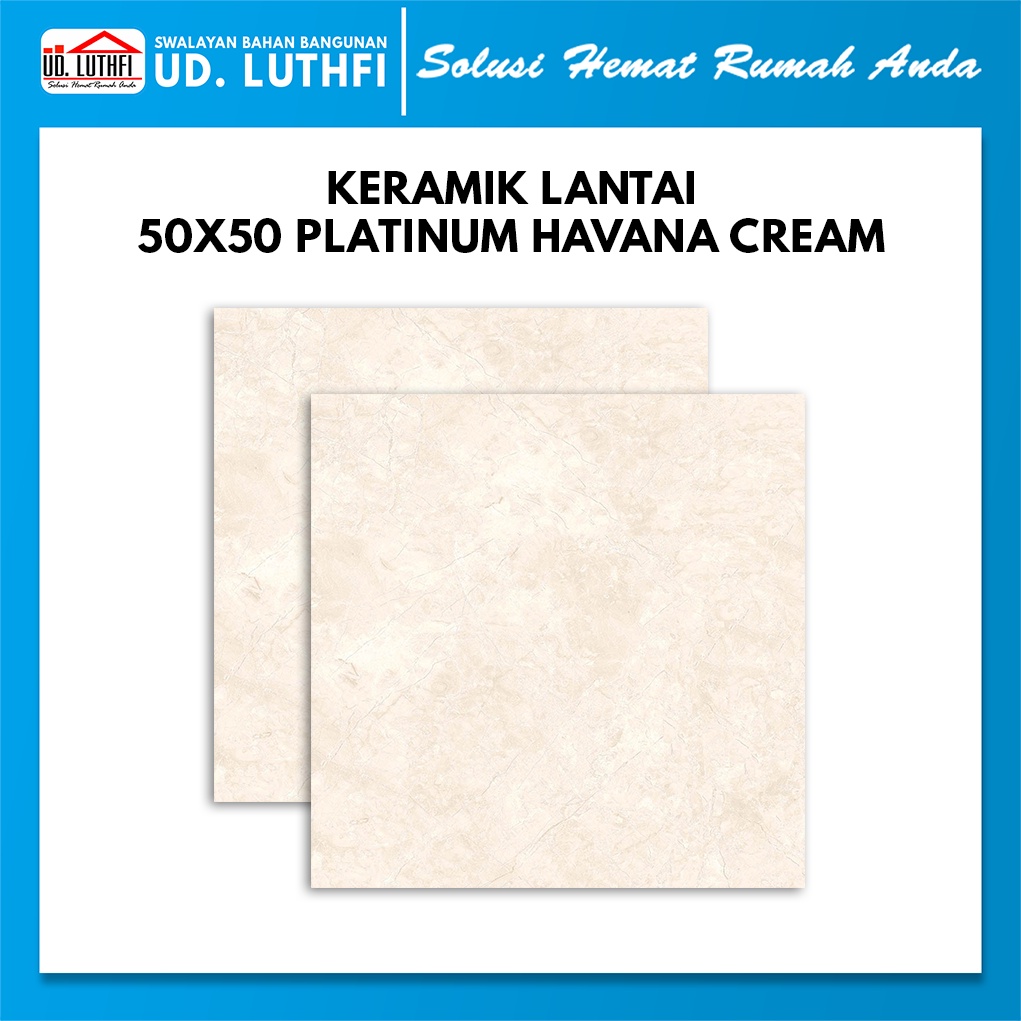Keramik Lantai 50x50 Platinum Havana Cream