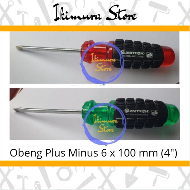 Obeng Set Plus Minus 4&quot; / 5&quot; / 6&quot; Obeng Min Plus