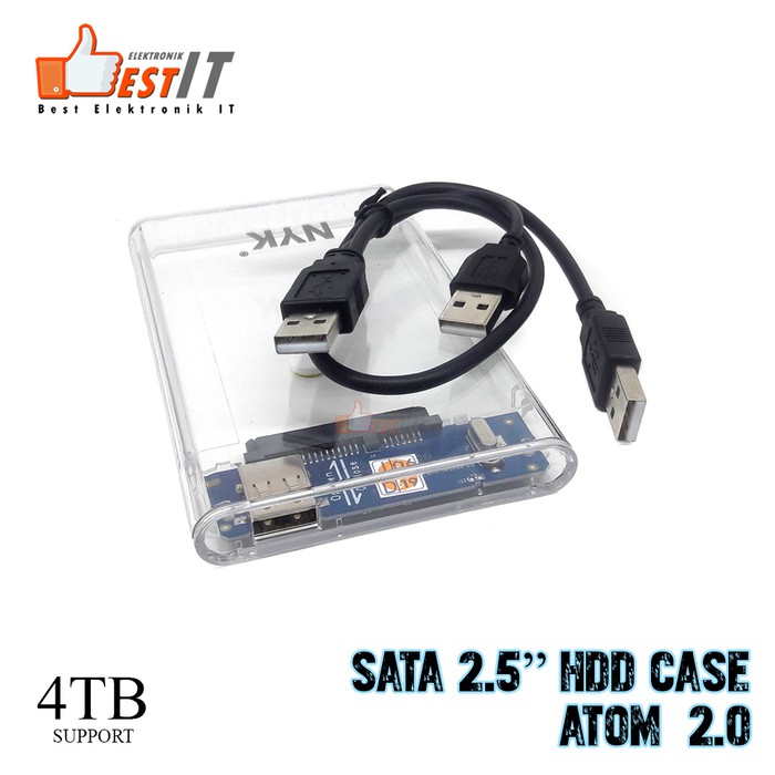 NYK Casing 2.5 Inch USB 2.0 HDD Transparant External case Transparent