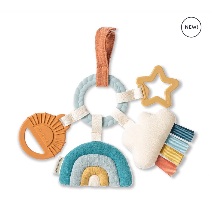 Itzy Ritzy Bitzy Busy Ring™ Teething Activity Toy - Travel Toys Mainan Soft Rattle Baby Kids Lucu Boneka Toy Gigitan Anak