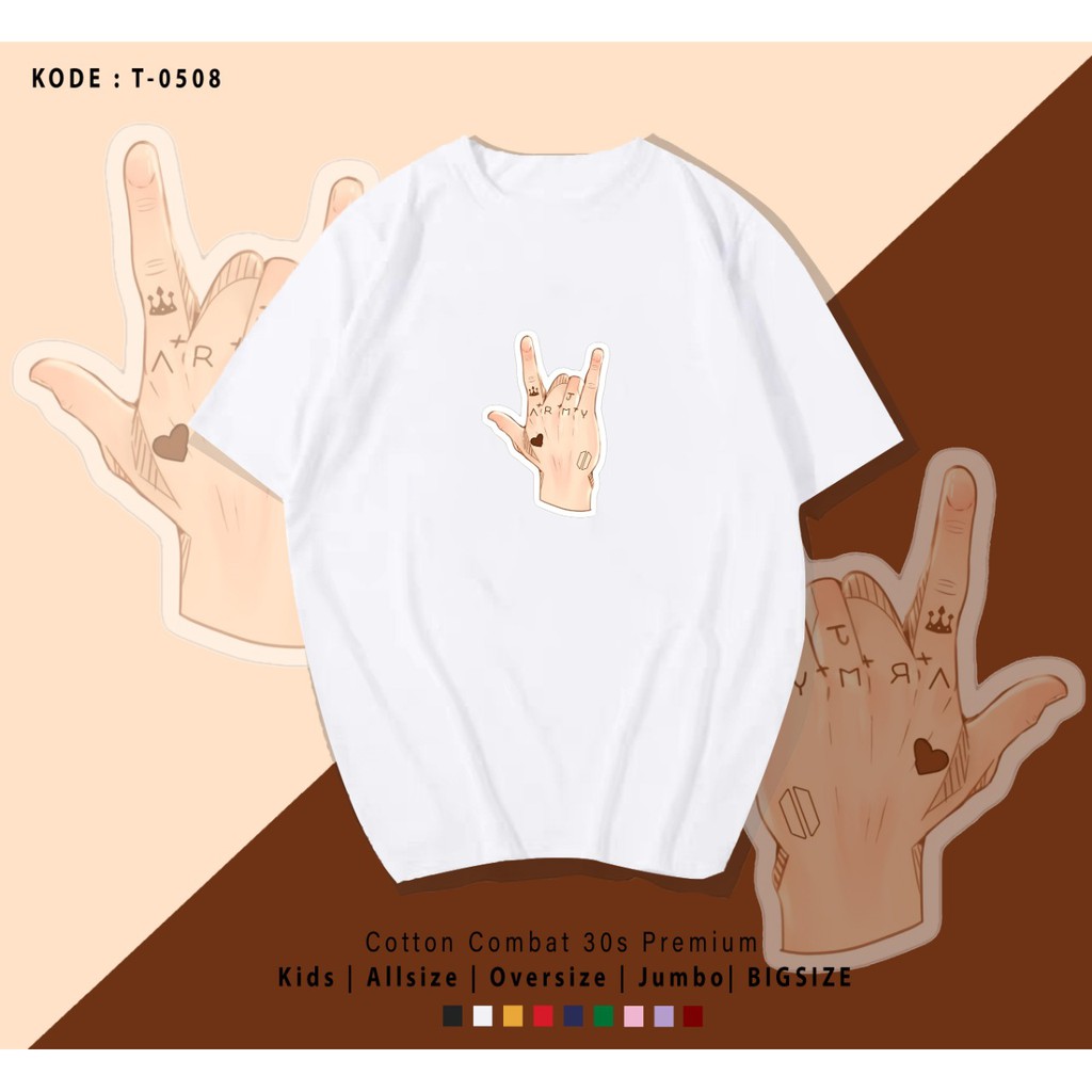 T-SHIRT BTS ARMY SIMBOL UNISEX / TERMURAH BAJU KAOS KATUN LENGAN PENDEK / TUMBLR TEE / TERMURAH