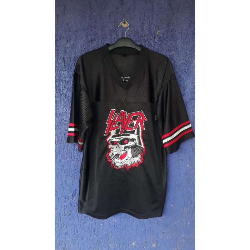 kaos band slayer hocky jersey original