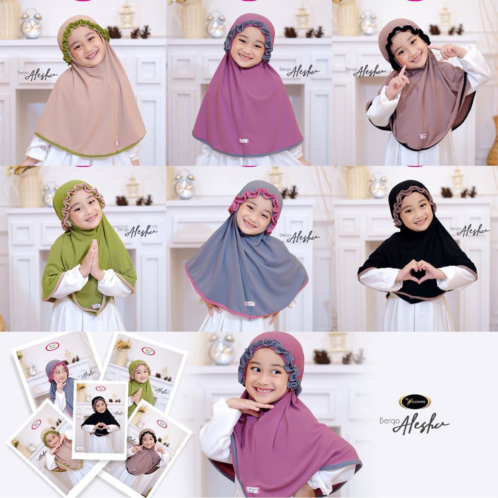 BERGO HIJAB ANAK ALESHA BRAND ORI YESSANA