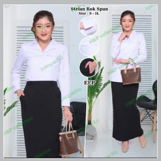 Blazer Baju Putih PDH wanita setelan rok / celana Termurah