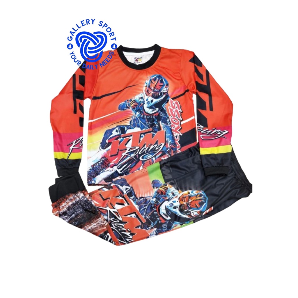 SETELAN KAOS JERSEY SEPEDA ANAK-BAJU KAOS SETELAN MOTOR CROSS ANAK 01