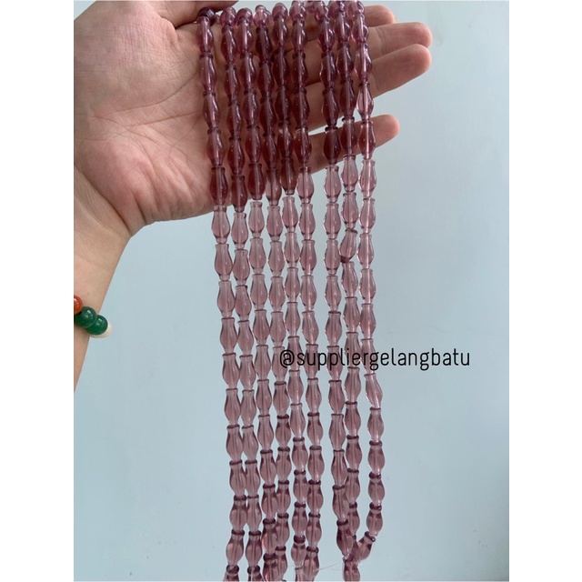 manik ujung kepala tasbih GUCI AMETHYST aksesoris kalung gelang 8mm