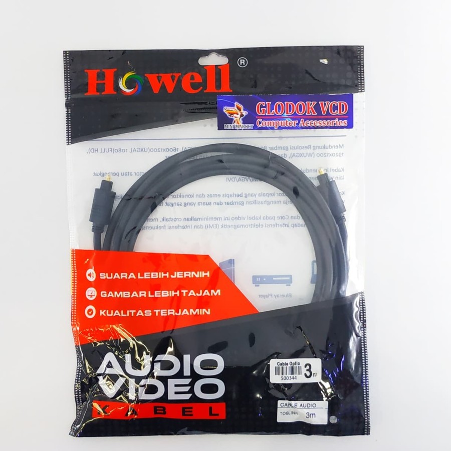 Howell Kabel Audio Digital Optic Toslink 3M