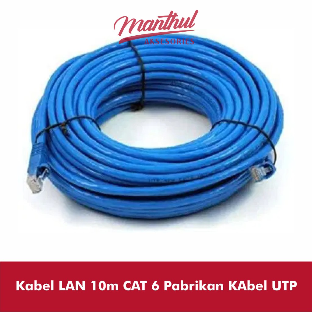 Kabel LAN 10m CAT 6 Pabrikan KAbel UTP