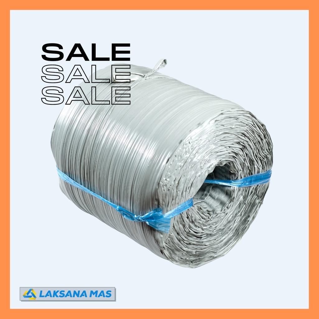 

RB Tali Rafia Plastik Rol Besar Laksanamas Warna Silver Ukuran 5Kg an di
