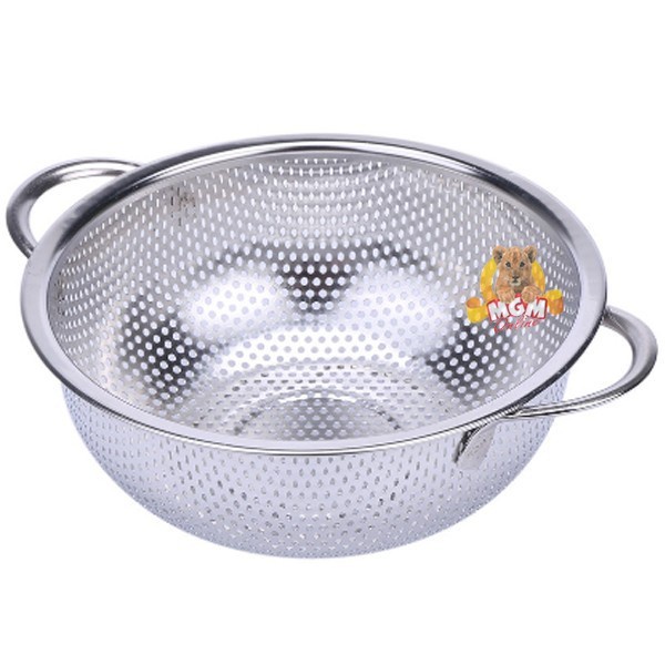 Baskom Cuci Beras Sayur Buah Mie Jelly baskom Saringan Stainless 23cm