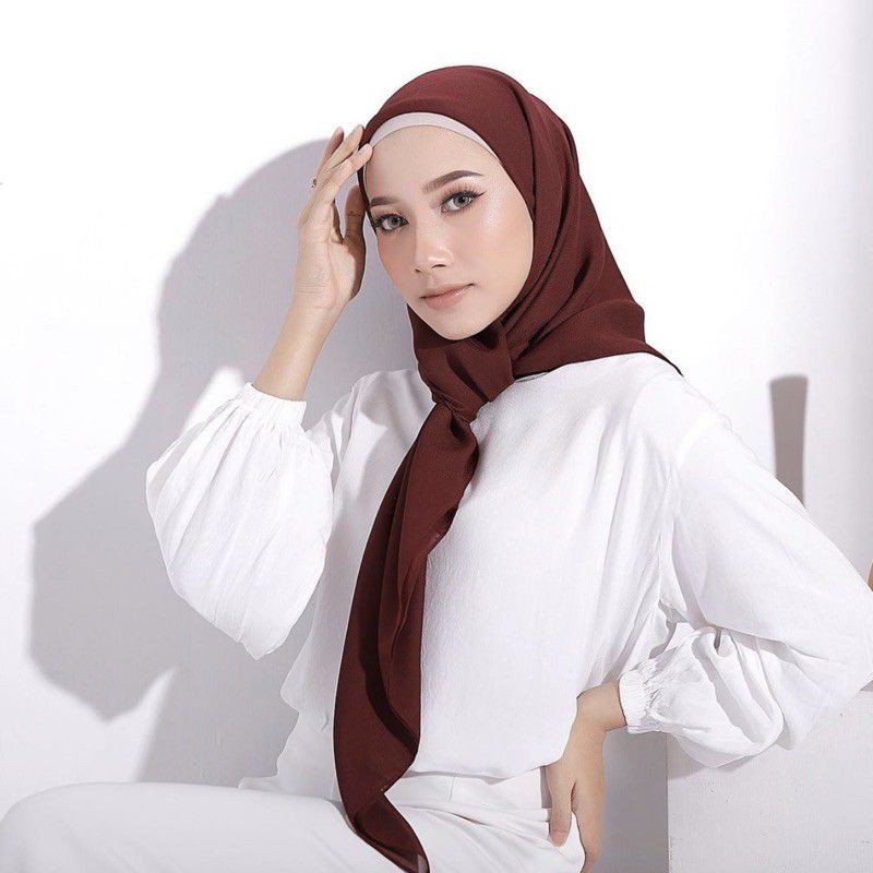 BELLA SQUARE AYLA HIJAB / SEGIEMPAT / HIJAB SEGI EMPAT BELLA SQUARE POLOS POLLYCOTTON