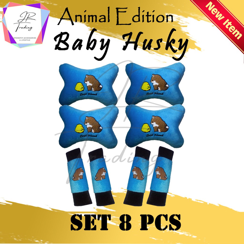 Bantal Jok Mobil Husky Set 8 pcs / Bantal Jok Mobil Husky Set 8 pcs