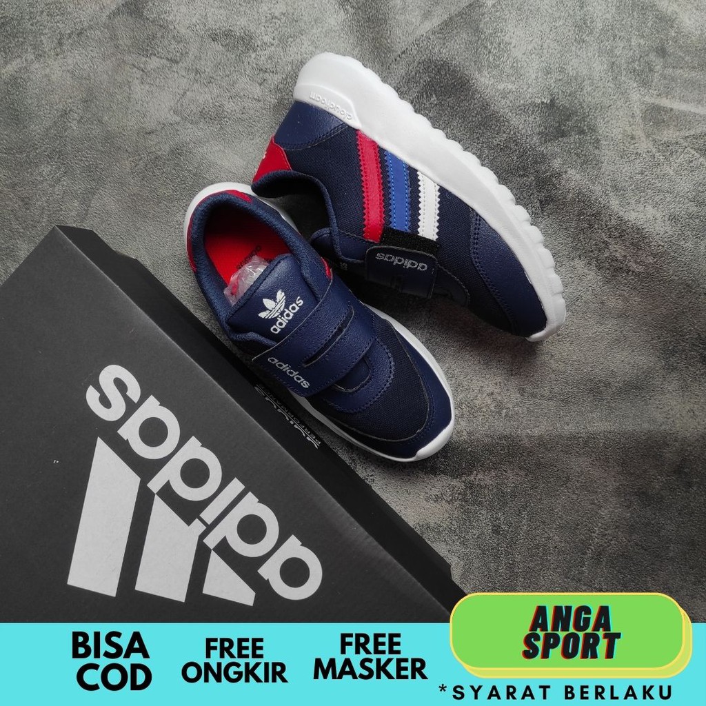 SEPATU ANAK LAKI LAKI ADIDAS NAVY PUTIH SEPATU SEKOLAH TK/SD PEREMPUAN SEPATU ANAK SNEAKERS NAVY PUTIH SEPATU KETS JUNIOR UNISEX MADE IN VIETNAM