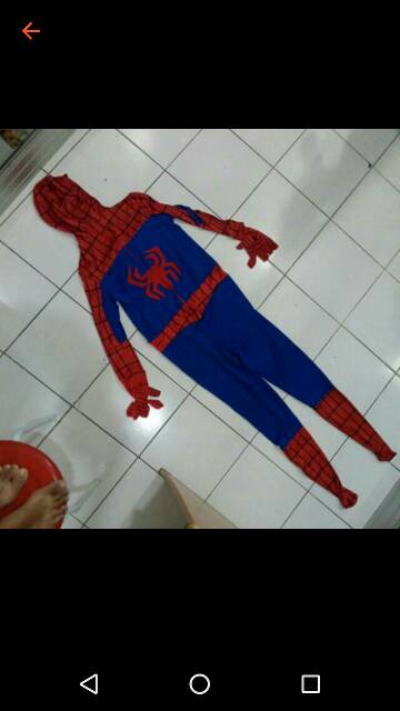 halloween costume spiderman dewasa L black spiderman kostum superhero