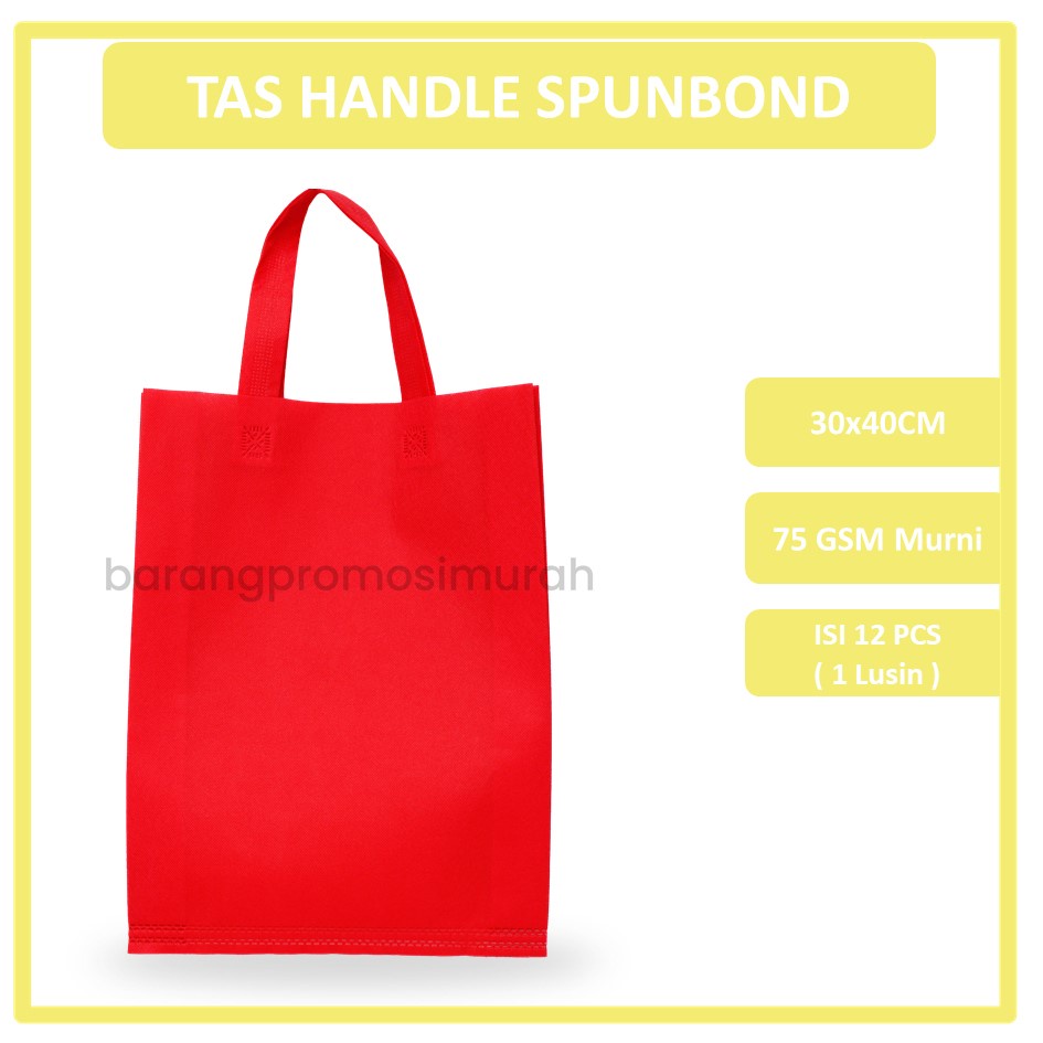 

GOODIE BAG SPUNBOND HANDLE 30x40 (Lusinan) / Tas Belanja Murah / Kantong Belanja / Tas Souvenir