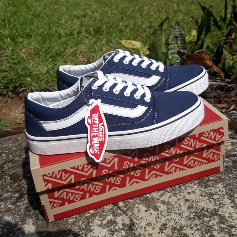 TERLARIS Sepatu Vanss Oldskool navy Double Poksing SIZE 38-44