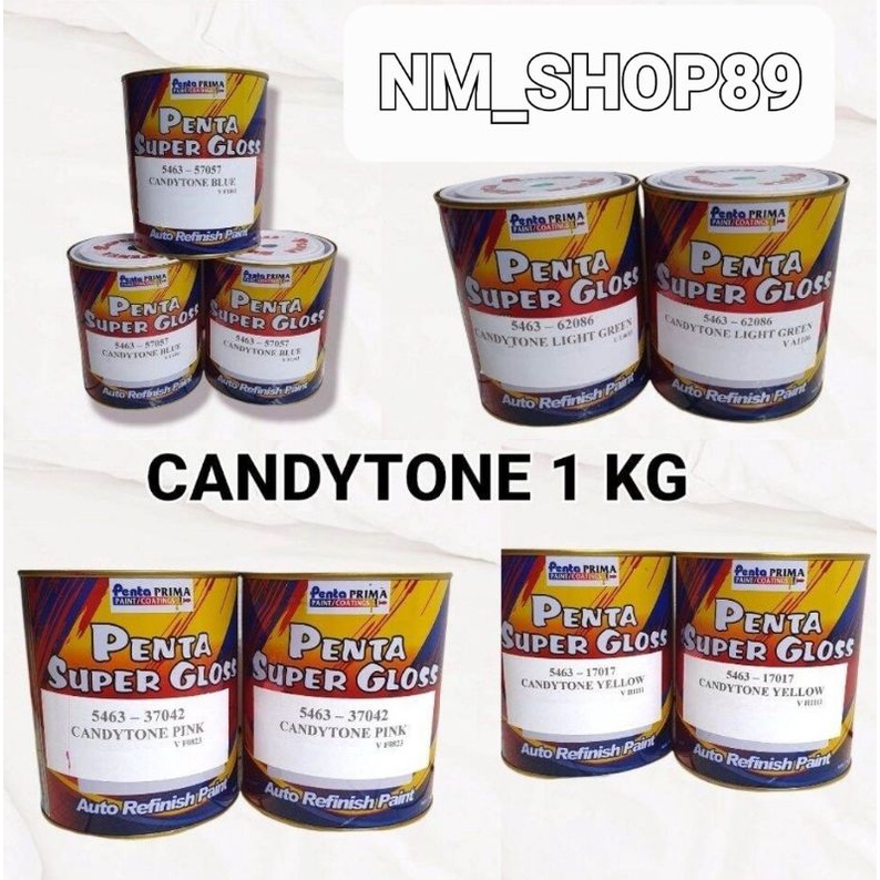 cat penta super gloss candytone 1KG candy blue green yellow orange violet pink dll liat divariant ya
