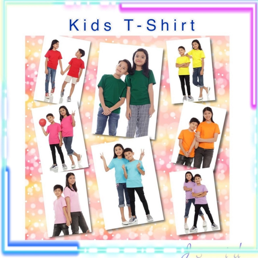 KAOS POLOS ANAK KATUN SOFT COTTON COMBED 30S BAJU LENGAN PENDEK REGULAR CASUAL