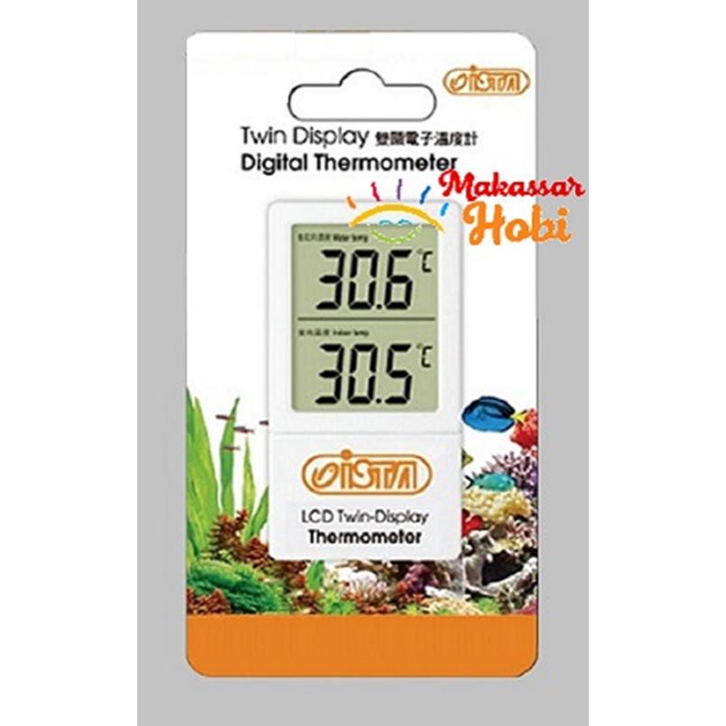 Thermometer Digital ISTA LCD Twin Display Aquarium Aquascape Akuarium