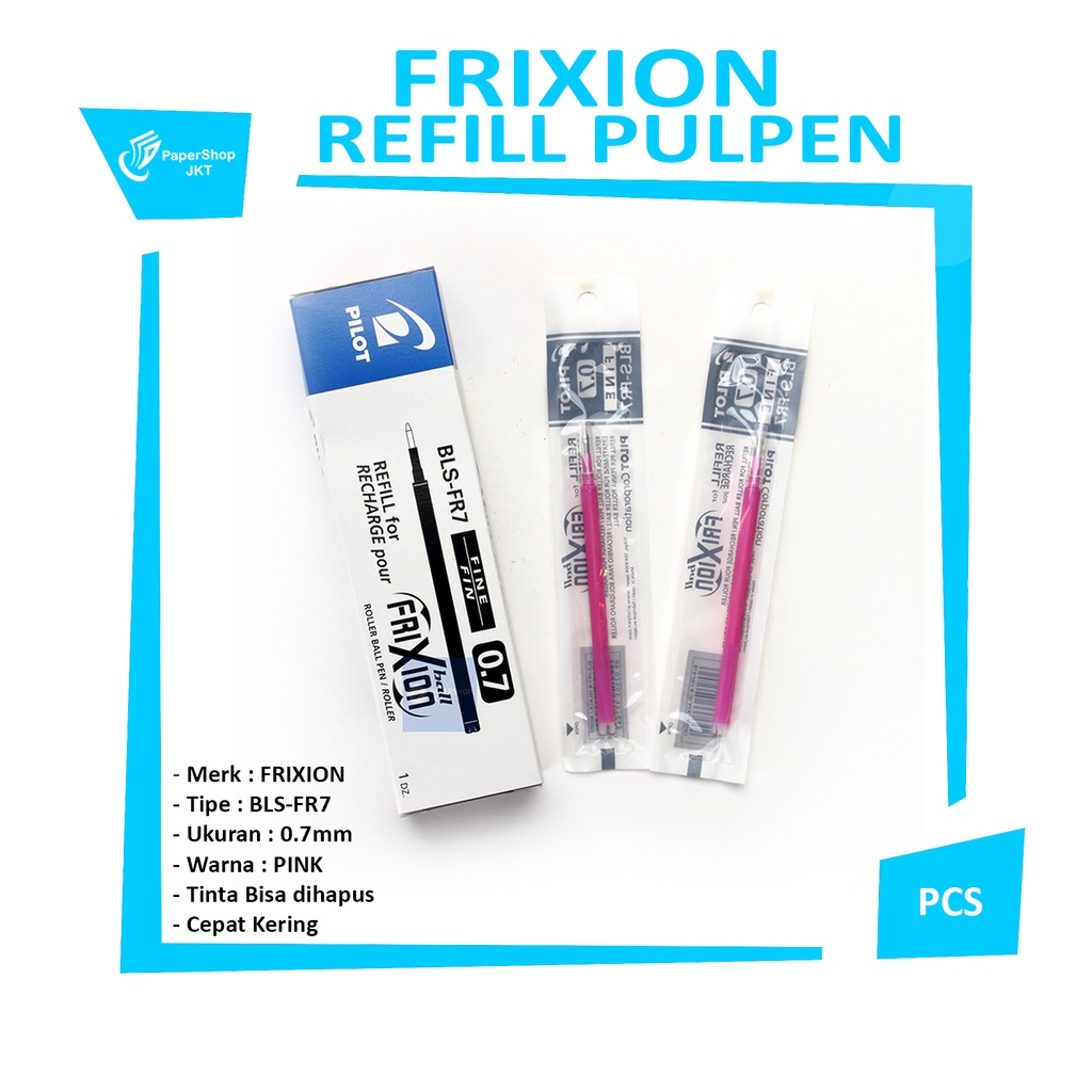 

FRIXION - Refill - Isi Ulang Pulpen 0.7mm Pink - Pcs