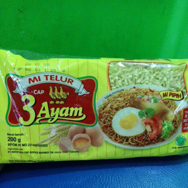 

Mie telur tiga ayam