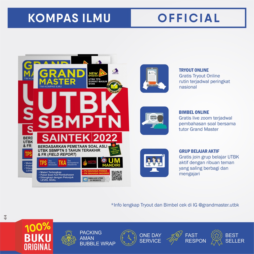 Kompas Ilmu Buku Grand Master Sbmptn Saintek 2022-3