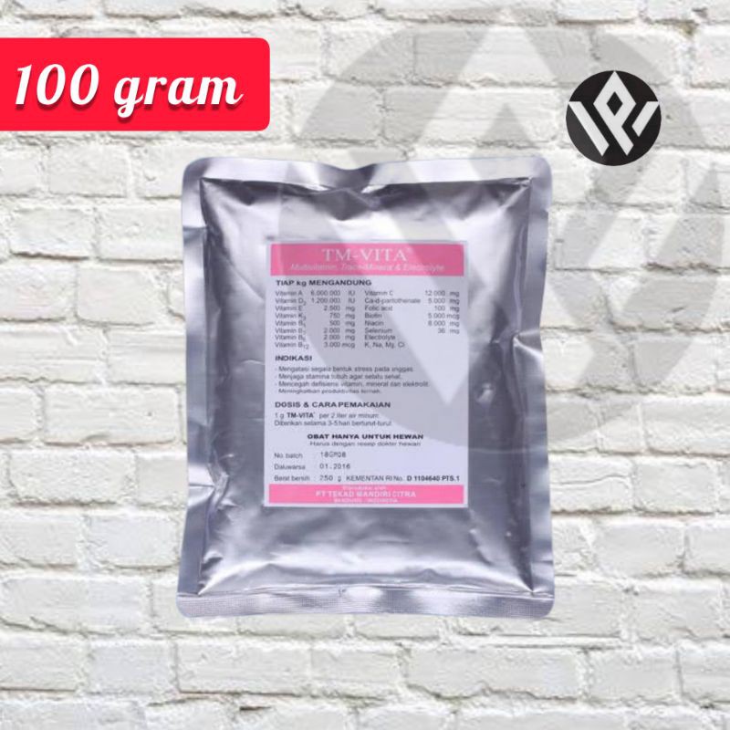TM-VITA 100 gram Vitamin, trace-mineral dan cairan elektrolit untuk ayam TMC
