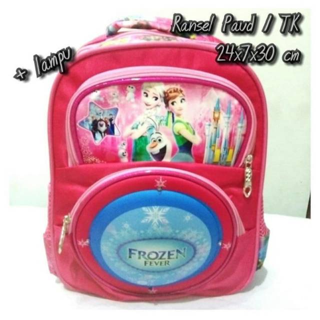 Tas Ransel TK frozen lampu