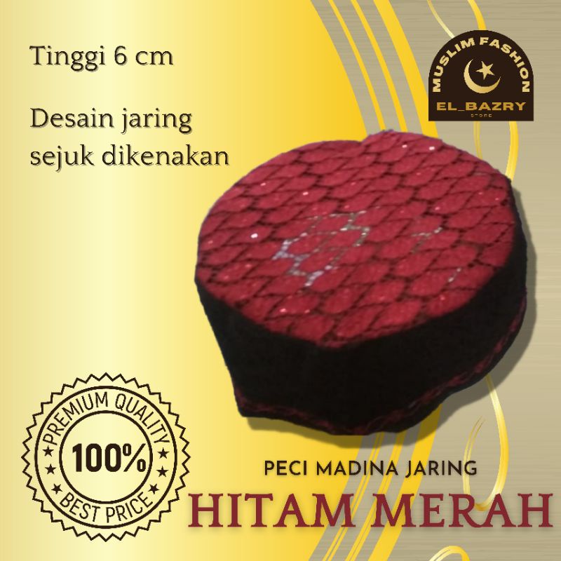 peci haji madina jaring/peci Dalwa/peci Kopiah santri