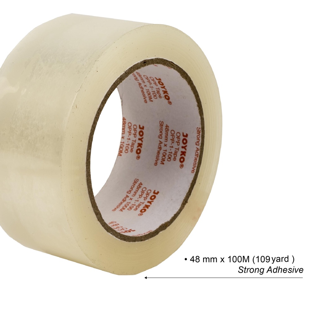 

Trendy Opp Tape Pita Perekat Lakban Bening Joyko OPP-1-100 48 mm x 109 Yard ✓