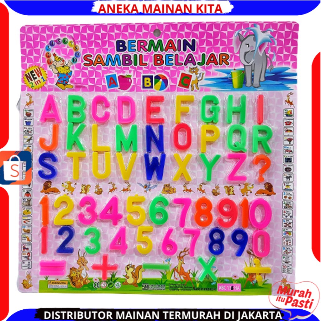 (BISA COD ) PROMO ABC Mainan Anak Edukasi Huruf Dan Angka - Alphabets Numbers / Bermain Sambil Belajar Huruf Angka