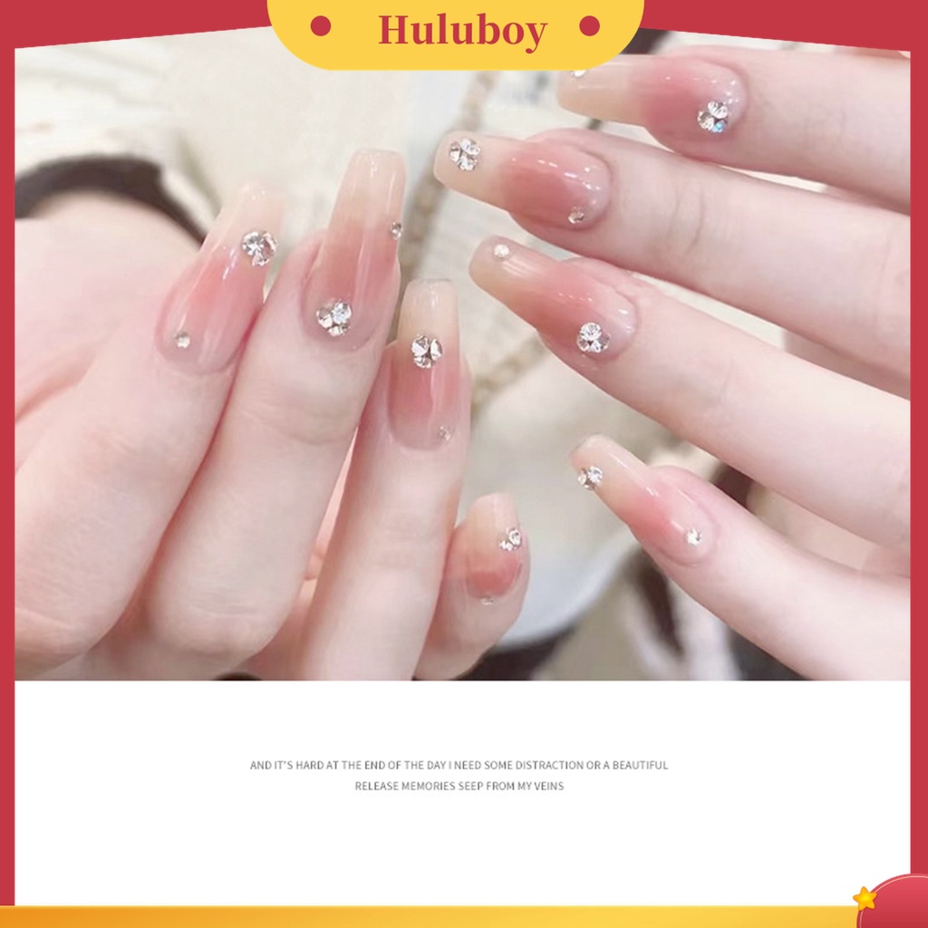 Huluboy Huluboy♡ 1 Kotak Batu Kaca Berlian Imitasi 3D Super Shiny Untuk Dekorasi Nail Art