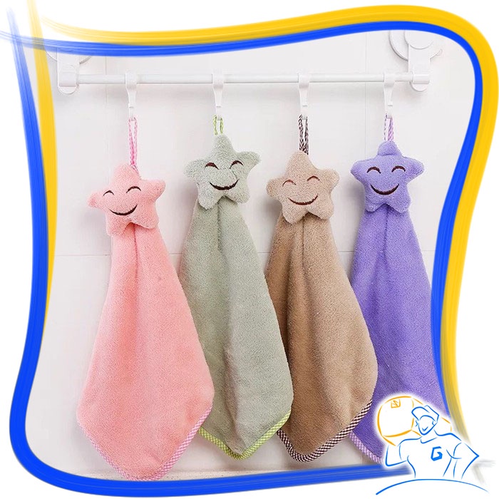 Lap Tangan Handuk Gantung Polos Bahan Serap Air Handuk Tangan Microfiber Kain Lap Tangan Dapur Hand Towel Gantung Polos