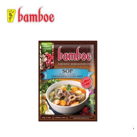 Bumbu sop instan bamboe 49 Gram Untuk 4 Porsi