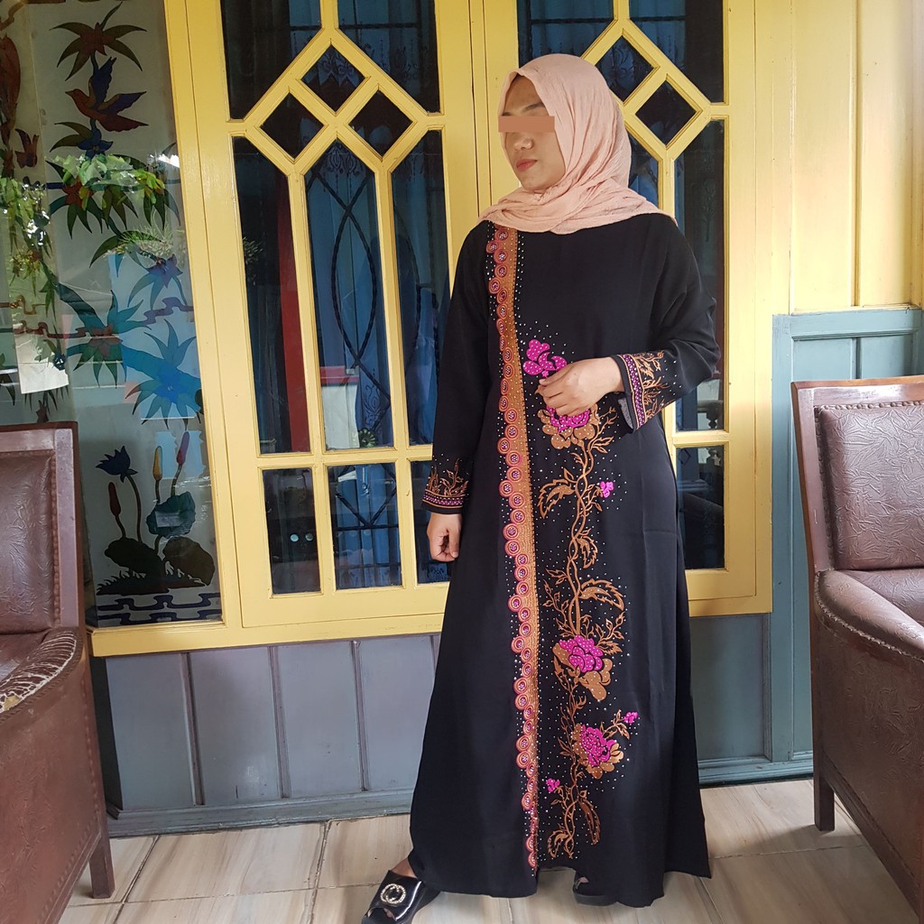Gamis Jelgant Abaya Black XL Original