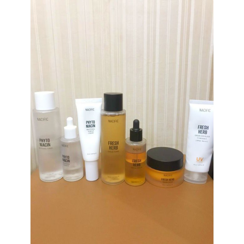 Nacific Natural Pacific Phyto Niacin Whitening Toner Essence Cream Fresh Herb Origin Toner Serum cre