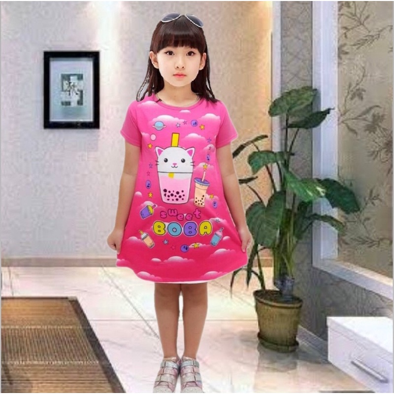 jooh/ daster / dress anak-anak 1-11 tahun / motif sweet boba