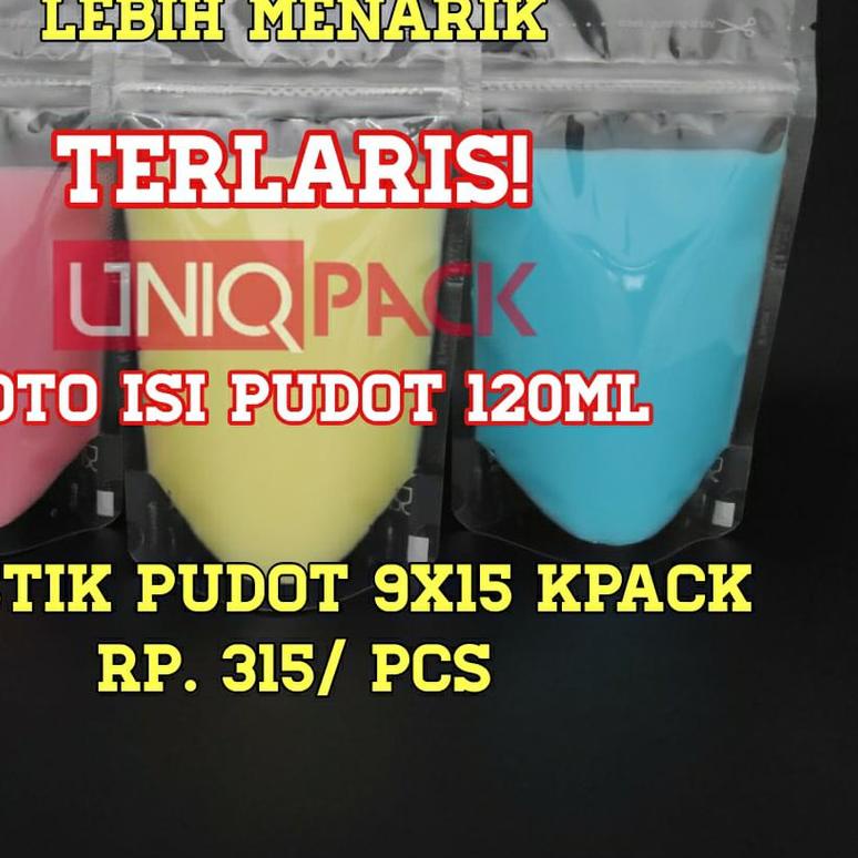 ✰ [Anti bocor] Plastik Pudot Polos 9X15 Kpack/ Standing Pouch Pudot/ Puding Sedot 100 pcs ❆