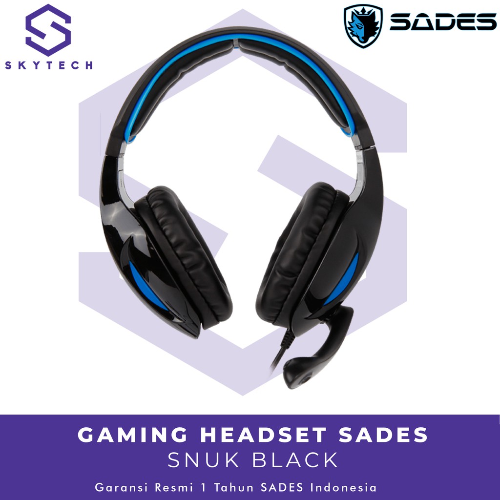 HEADSET GAMING SADES SNUK WITH MIC ORIGINAL GARANSI RESMI